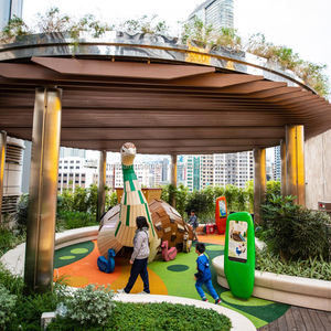 Toboganes al aire libre para niños, juegos recreativos al aire libre, equipo de suelo de juegos de madera - Product Image 6