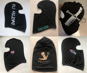 Logotipo personalizado 100% Poliéster Unisex Adultos Imagen Ajustable Desgastado Cubierta de cara completa Máscara de esquí Skimask Pasamontañas de 1 Agujero - Product Image 3