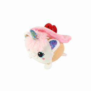 Moderno Cuscino Peluche Unicorno Rosa Fragola da 8 Pollici con Stampa Digitale NYFY-1215 MOQ 100 Regali Prodotto in Cina - Product Image 4