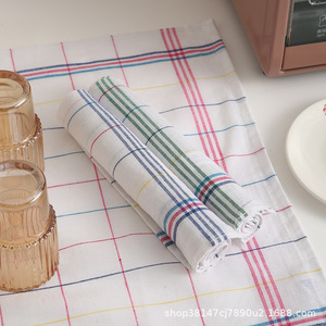 Mantel de Tela para Té 38x66 cm, Diseño a Rayas y Cuadros, Poliéster y Algodón, Paño de Cocina Multiusos - Product Image 1