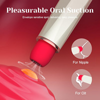 Private weibliche kleine Spielzeug Mini Lippenstift Springen für starke Schock Zunge lecken saugen Masturbation Vibrator Haar