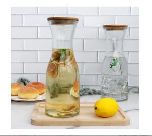 <span class=keywords><strong>Carafe</strong></span> en verre de 35oz avec couvercle en bois, adapté au thé aux fruits et à l'<span class=keywords><strong>eau</strong></span> potable - Product Image 6