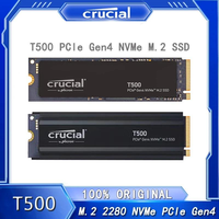 Unidad de Estado Sólido Crucial T500 de 500 GB, Unidad de Disco Duro SSD NVMe M.2 PCIe 4.0 para PS5 con Disipador de Calor