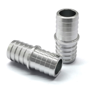 Raccord de tuyau double barbelé en aluminium usiné de 3/4 po avec bride de blocage central, adaptateur de port de vapeur de liquide de refroidissement pour radiateur, pour échange de moteur LS Gen3 Gen4 - Product Image 4