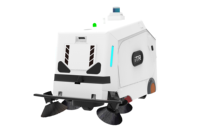 Robot de nettoyage haute pression automatique sans conducteur, balayeuse et laveuse commerciale pour extérieur, grand réservoir d'eau, alimenté par batterie