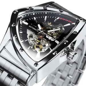 Winner Forsining 526 Vente en gros Boîtier en acier inoxydable Calendrier <span class=keywords><strong>24</strong></span> <span class=keywords><strong>heures</strong></span> Montre mécanique automatique pour hommes - Product Image 1