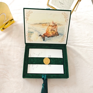 การ์ดเชิญงานแต่ง<span class=keywords><strong>ง</strong></span>านสีเขียวเข้ม ชุดกล่องการ์ดเชิญกำมะหยี่สุดหรู กล่อ<span class=keywords><strong>ง</strong></span>การ์ดเชิญงานแต่ง<span class=keywords><strong>ง</strong></span>านอะคริลิคสีเขียวแบบสั่งทำพิเศษ - Product Image 1