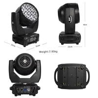 Shehds Wash + Light Yuer 19X15W Rgbw Éclairage à tête mobile Led RGBW Zoom Lumières Aura pour scène