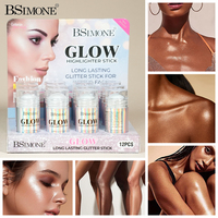 Stick illuminateur soyeux scintillant waterproof longue tenue pour le contouring, 6 teintes, OEM ODM, marque privée personnalisée