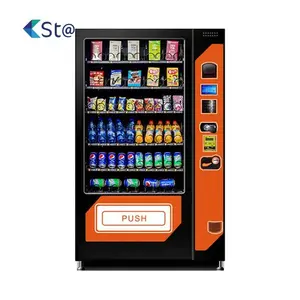 24 Uur Zelfbedieningscombinatie Snack Eten En Drinken Sinaasappelsap Automaat Commerciële Waterautomaten