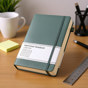 Carnet de notes en cuir rigide A5 OEM ODM, 100 feuilles, reliure cousue, pour le bureau ou comme cadeau - Product Image 2