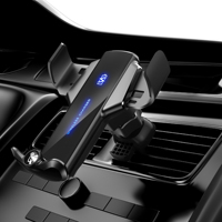 Chargeur de voiture sans fil magnétique de haute qualité 15W, QC3.0 Type-C, charge rapide, support de téléphone à détection automatique