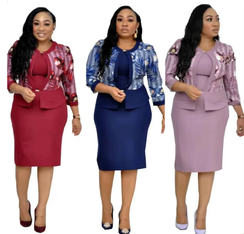 H & D Beliebte Plus Size Frauen Kleid Türkei Frauen Büro kleider mit guter Qualität