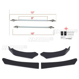 4 piezas de alerón divisor universal de ABS para parachoques delantero de coche, kit de carrocería, para Ford Mustang GT - Product Image 3