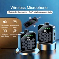 Nuovo Registratore Vocale con Riduzione del Rumore, Microfono Lavalier Professionale, Attrezzatura per Podcast, Microfono Wireless Portatile 3 in 1