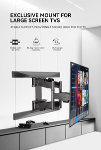 TV Wall <span class=keywords><strong>Mount</strong></span> cho TV lớn 40 "đến 75" chuyển động đầy đủ có trơn xoay nghiêng và mở rộng chức năng bao gồm phụ kiện phần cứng - Product Image 6