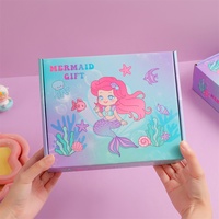 Coffret Cadeau Saison Rentrée des Classes : Carnet en Peluche Queue de Sirène Dessin Animé, Journal Intime Enfant, Bracelet et Sac ML01 (Non Relié)