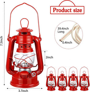 Chiju 245 # עתיק מיני שמן זכוכית הוריקן פנס ללא חלודה סוג שמן מנורה - Product Image 2