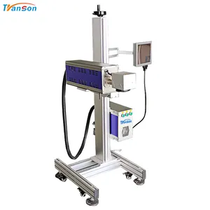 लेजर मार्किंग मशीन फाइबर Co2 UV ऑनलाइन 30w हाई स्पीड फ्लाइंग लेजर एनग्रेविंग प्रिंटिंग मशीन