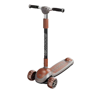 Tricycle à trois roues pour enfants en alliage d'aluminium, trottinette à pousser, roues à LED clignotantes, pliable, hauteur réglable pour les tout-petits, extérieur - Product Image 6