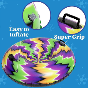 Traîneau gonflable durable et grand format avec <span class=keywords><strong>deux</strong></span> poignées, <span class=keywords><strong>pour</strong></span> les sports d'hiver en plein air, tube à neige, jouets d'hiver amusants <span class=keywords><strong>pour</strong></span> enfants et adultes - Product Image 3