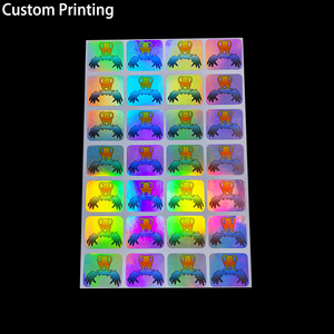 Etiqueta Adhesiva Personalizada de PET Holográfica Anti-Falsificación, Resistente al Agua, con Corte Troquelado, Acabado Iridiscente Arcoíris para Sello de Marca - Product Image 1