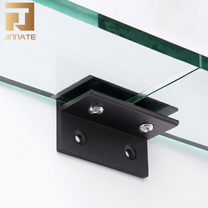 सकल आकार 4 तरीके चांदी ऑक्सीकरण एल्यूमीनियम ग्लास क्लैंप समायोज्य नो-ड्रिल छेद ग्लास शेल्फ क्लैंप ब्रैकेट धारक - Product Image 1