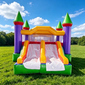 Château gonflable de qualité commerciale avec double toboggan, style château de saut, <span class=keywords><strong>pour</strong></span> <span class=keywords><strong>location</strong></span> événementielle - Product Image 1