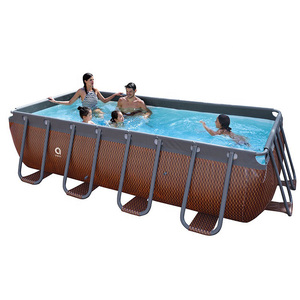<span class=keywords><strong>Piscine</strong></span> au-dessus du <span class=keywords><strong>sol</strong></span>, cadre <span class=keywords><strong>en</strong></span> acier, bassin rectangulaire <span class=keywords><strong>en</strong></span> <span class=keywords><strong>bois</strong></span>, avec pompe à filtre et échelle, 25-18 pieds - Product Image 4