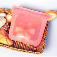 Sac alimentaire en silicone transparent réutilisable Epsilon, grand sac de conservation sous vide en caoutchouc, sac à collation personnalisé, étanche