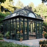 Serre en fer forgé avec vitrage isolant de style victorien pour les événements de mariage en plein air et le jardin