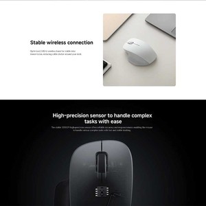 Ratón Inalámbrico Xiaomi Comfort Edition 2.4GHz Óptico para Mano Derecha, Receptor USB, Cable Tipo C, Superficie Mate, Negro/Blanco - Product Image 3