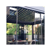 Pergola en aluminium solaire, lames motorisées, pergola de jardin, gazebo, pare-soleil, pergola avec store électrique