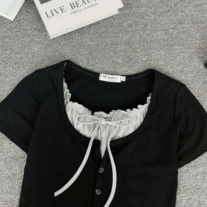 เสื้อยืดผ้าฝ้ายสำหรับผู้หญิงใส่สบาย - Product Image 4