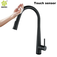 Robinet en acier inoxydable 304, livraison gratuite, mitigeur de couleur blanche, capteur tactile à retrait automatique, pour évier de cuisine