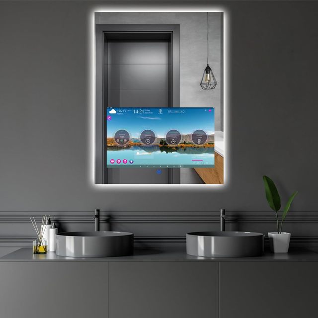 Factory Home Hotel Gym Smart Mirror with Tv Defogger Magic Smart Mirror Waterproof Bathroom Mirror Tv