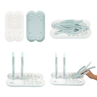 SUNNUO mignon dessin animé bébé biberon étendoir avec stockage sans BPA organisateur de cuisine pour bébé alimentation accessoires