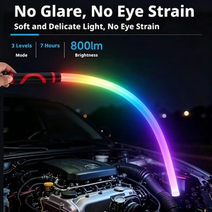 Lámpara de Trabajo LED de Silicona, Flexible, Portátil, Recargable, de Bajo Voltaje, 3 Modos, Impermeable, para Taller - Product Image 4