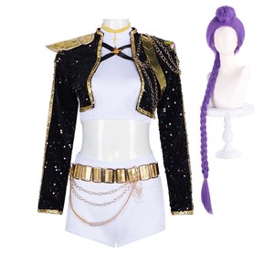 大人女性向けファンシーステージ衣装 ルミ・ミラ・ゾイ シンガー コスチューム ブラックセット AOKG-170 - Product Image 3