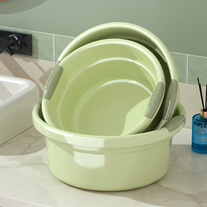 Lavabo in Plastica Rotondo Extra Spesso e Profondo per Uso Domestico, Dormitori Studenteschi, Lavaggio Verdure e Bucato per Bambini - Product Image 2