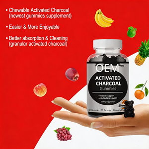 Gummies de <span class=keywords><strong>Charbon</strong></span> Actif en Vrac, 60 Unités, Soutien Détoxifiant <span class=keywords><strong>pour</strong></span> la Santé Intestinale et Buccale, Marque Privée OEM - Product Image 3