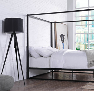 Vendita all'ingrosso moderna in ferro a 4 Poster struttura del letto zanzariera in metallo a baldacchino letto - Product Image 5