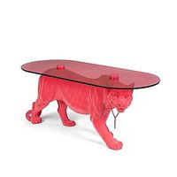 Table basse en verre de luxe marocaine, forme animalière léopard, moderne, écologique, haut de gamme, pour le salon