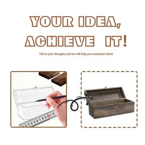 Boîte-cadeau de bouteille de <span class=keywords><strong>vin</strong></span> brûlée rustique en <span class=keywords><strong>bois</strong></span> massif poli décoratif bouteille stockage étui de transport couvercle verrouillé étiquette de tableau pour - Product Image 5