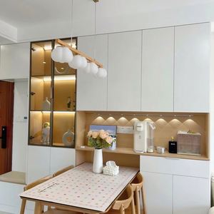 Mueble para Vinos Minimalista de Melamina, Mueble para Vinos de Vidrio Simple y Elegante, Mueble de Pared - Product Image 1