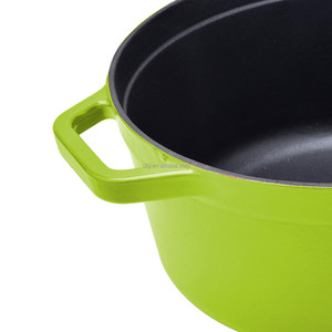 ด้ามจับด้านข้างเคลือบเหล็กหล่อเคลือบแบบไม่ติดกระทะสำหรับงานหนัก - Product Image 4