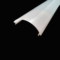 Abat-jour en PMMA PC extrudé personnalisé, diffuseur opale, profilés linéaires LED, couvercles de canaux en aluminium pour l'éclairage