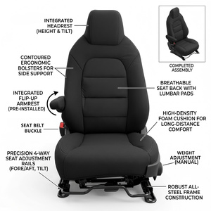 Asiento de Suspensión para Camioneta Ligera, para <span class=keywords><strong>Ford</strong></span> Van y Mini <span class=keywords><strong>Camper</strong></span> Van, Asiento Cómodo y Resistente para Viajes Largos - Product Image 3