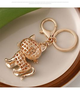 Fashion <b>Cat</b> Keychain Wallet Bag Crystal Diamond Keychain Rhinestone <b>Cat</b> Keychain - Product Image 6