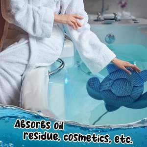 GREENLAND Lot de 2 Éponges Absorbantes Réutilisables pour Piscine et Spa, Nettoyant pour Spa en Forme de Tortue, Accessoires - Product Image 2